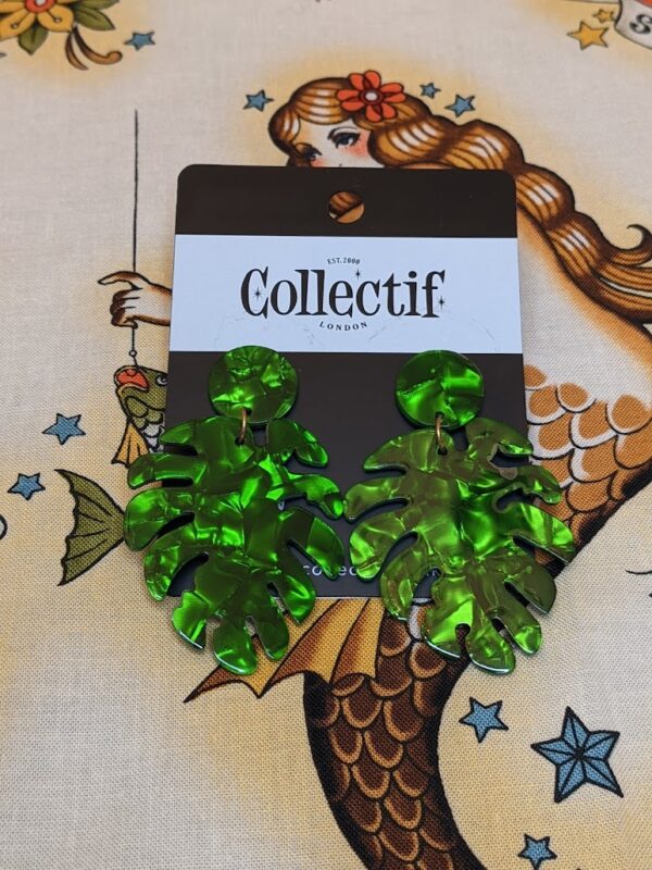 Kiko Palm Leaf Earrings by Collectif